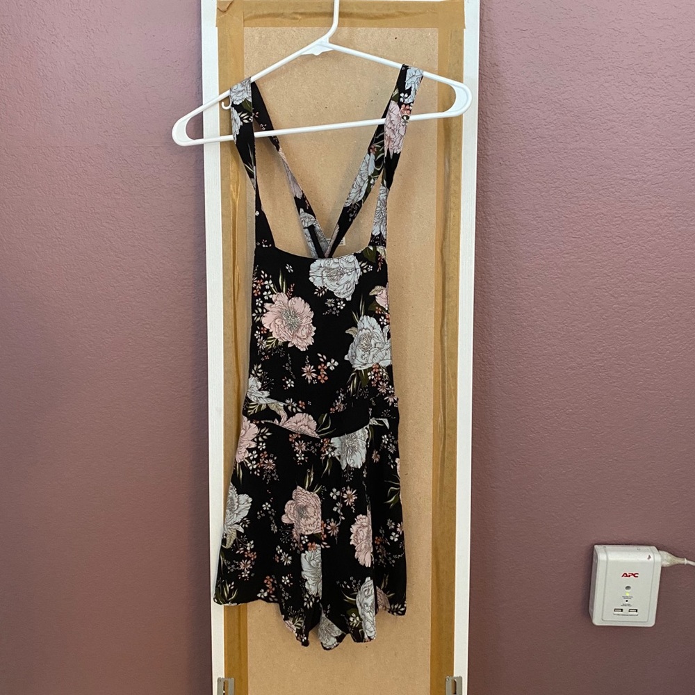 Floral overalls